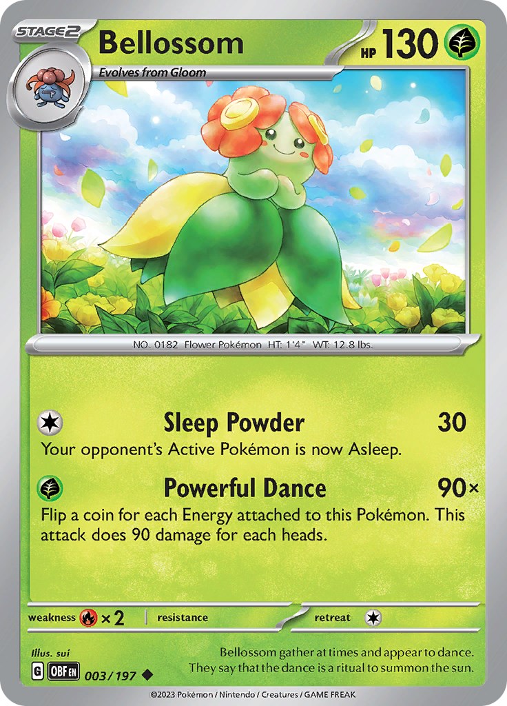 Bellossom [003/197] [Obsidian Flames] Reverse Holofoil
