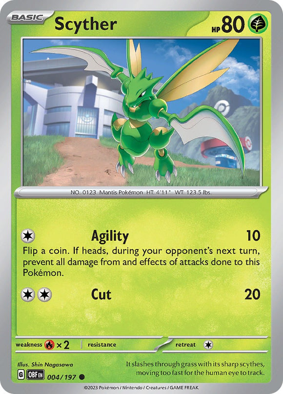 Scyther [004/197] [Obsidian Flames] Reverse Holofoil