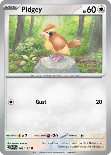 Pidgey [162/197] [Obsidian Flames] Reverse Holofoil