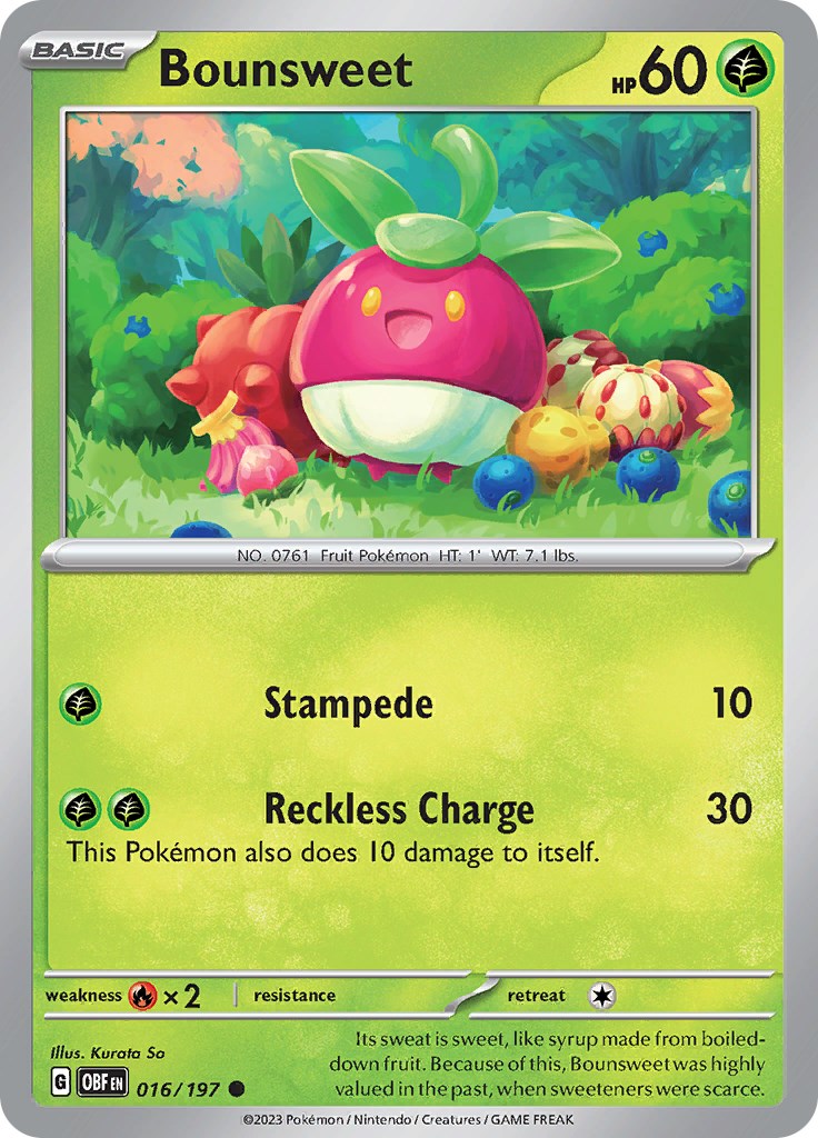 Bounsweet [016/197] [Obsidian Flames] Reverse Holofoil