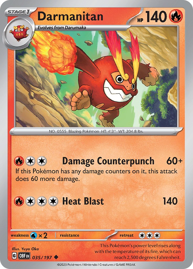 Darmanitan [035/197] [Obsidian Flames] Reverse Holofoil