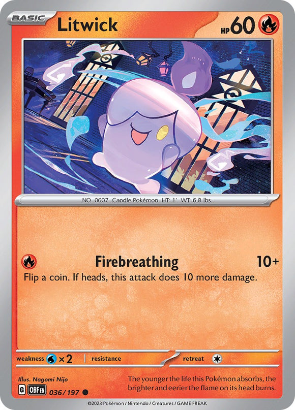 Litwick [036/197] [Obsidian Flames] Reverse Holofoil