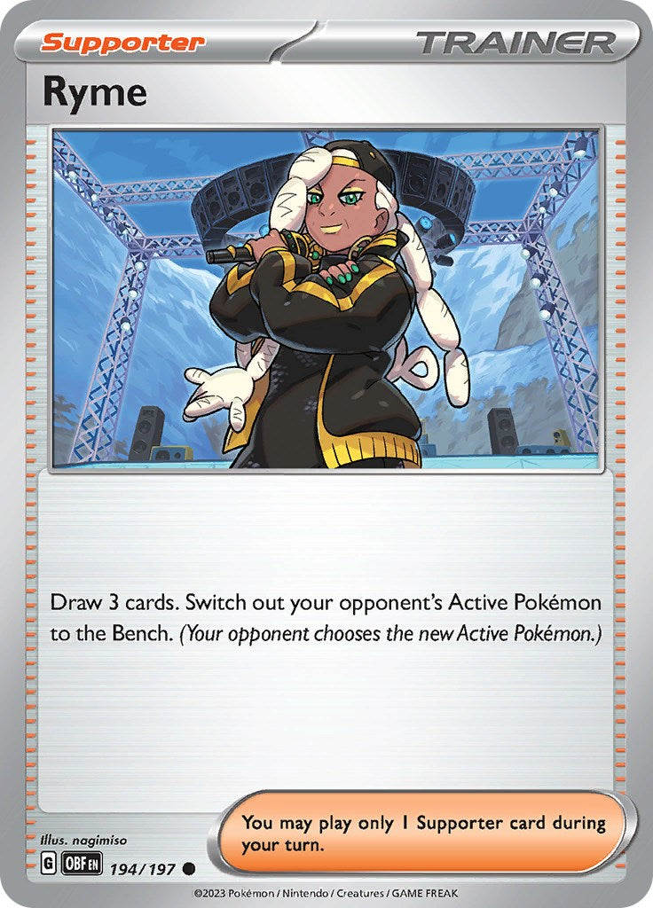 Ryme [194/197] [Obsidian Flames] Reverse Holofoil