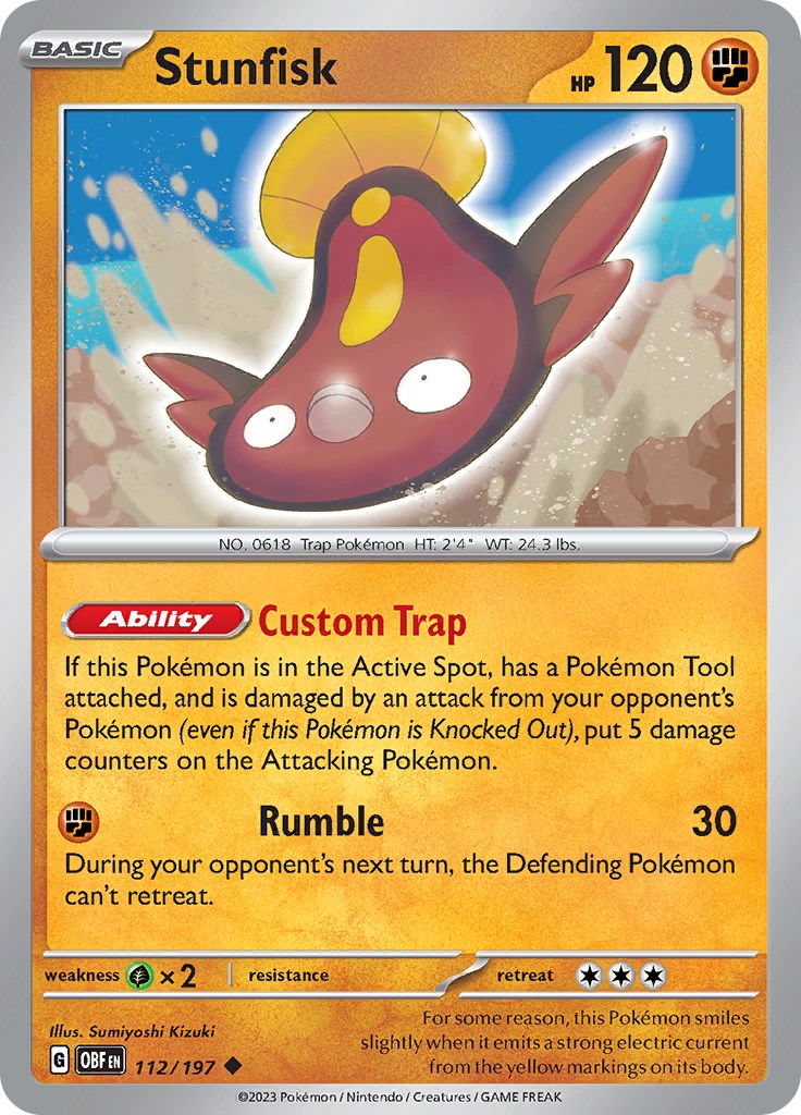 Stunfisk (112/197) [Scarlet & Violet: Obsidian Flames]