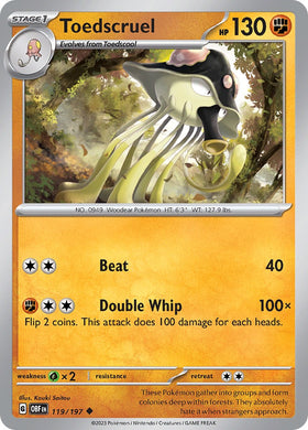 Toedscruel [119/197] [Obsidian Flames] Reverse Holofoil