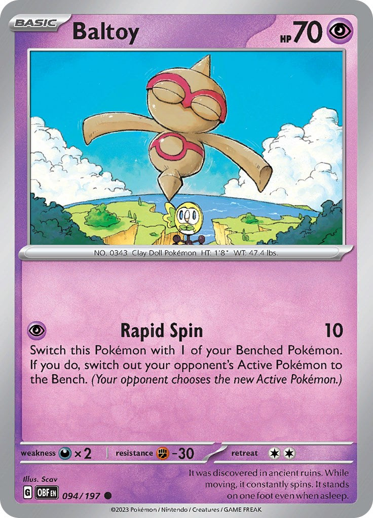 Baltoy [094/197] [Obsidian Flames] Reverse Holofoil