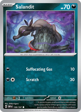 Salandit [139/197] [Obsidian Flames] Reverse Holofoil