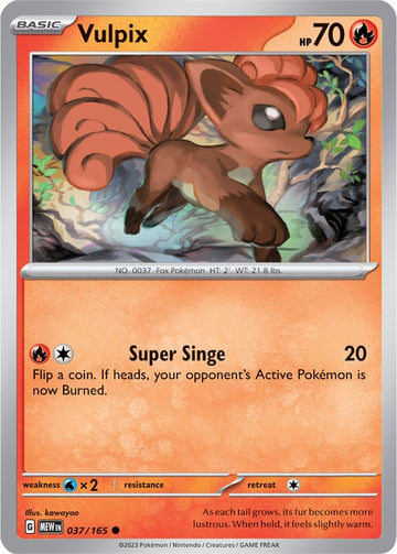 Vulpix (037/165) [Scarlet & Violet:  151] Reverse Holofoil