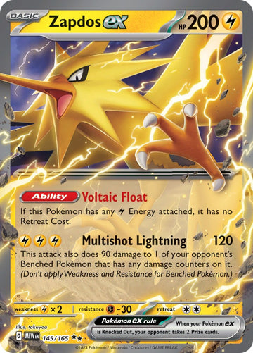 Zapdos ex (145/165) [Scarlet & Violet:  151] Holofoil