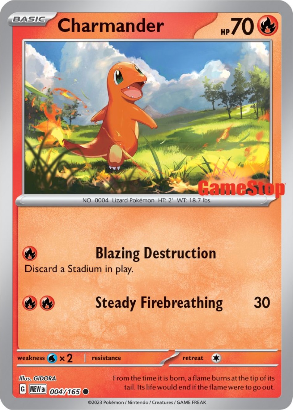 Charmander -  (GameStop Exclusive) [004/165] - (Miscellaneous Cards & Products) Reverse Holofoil