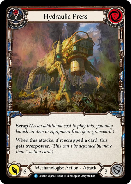 Hydraulic Press (Red) [EVO102] [Bright Lights] Rainbow Foil