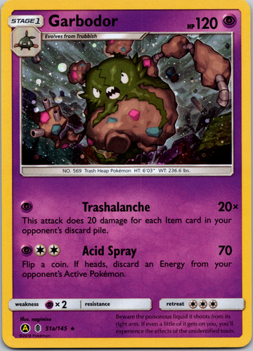 Garbodor (51a/145) (Cosmos Holo) (Alternate Art Promo) [Sun & Moon: Guardians Rising]