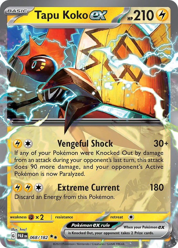 Tapu Koko ex (068/182) - [Scarlet & Violet: Paradox Rift] Holofoil