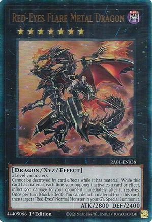 Red-Eyes Flare Metal Dragon (PUR) [RA01-EN038] - (Prismatic Ultimate Rare)  1st Edition