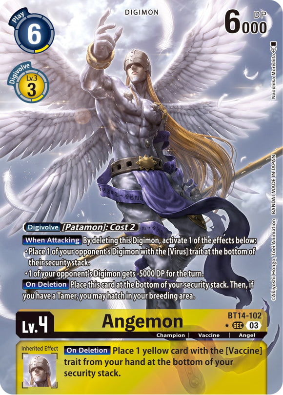 Angemon (Alternate Art) [BT14-102] [Blast Ace] Foil