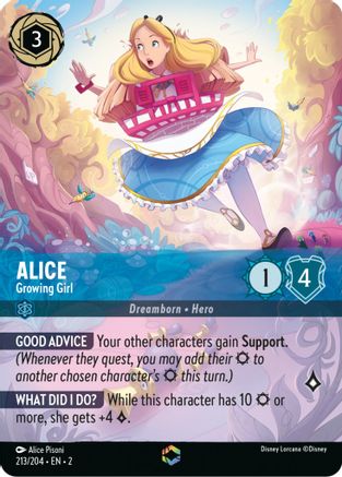 Alice - Growing Girl (Alternate Art) 213/204 (Rise of the Floodborn) Holofoil