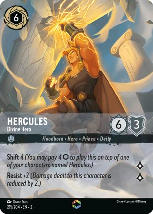 Hercules - Divine Hero (Alternate Art) 215/204 (Rise of the Floodborn) Holofoil