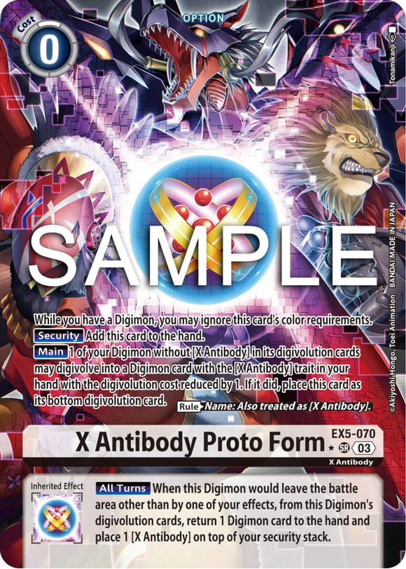 X Antibody Proto Form (Alternate Art) [EX5-070 SR] [Animal Colosseum] Foil