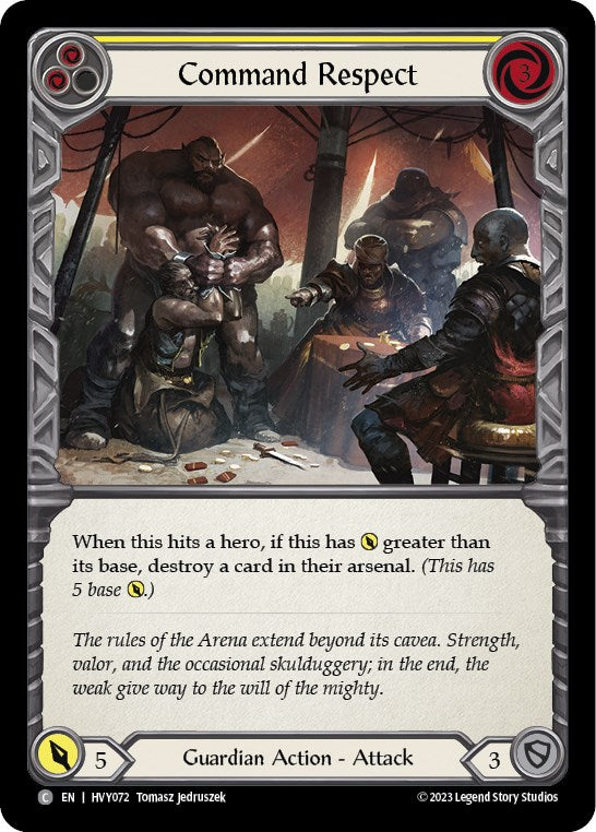 Command Respect (Yellow) [HVY072] [Heavy Hitters] Rainbow Foil