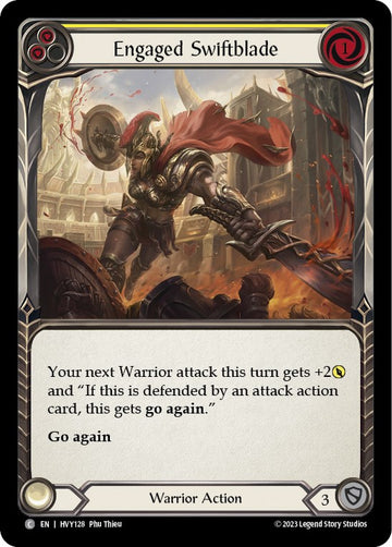 Engaged Swiftblade (Yellow) [HVY128] [Heavy Hitters] Rainbow Foil