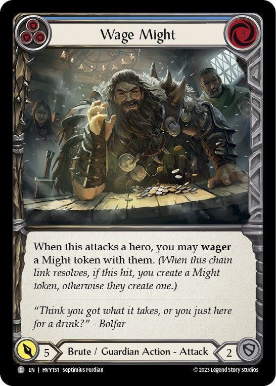 Wage Might (Blue) [HVY151] [Heavy Hitters] Rainbow Foil