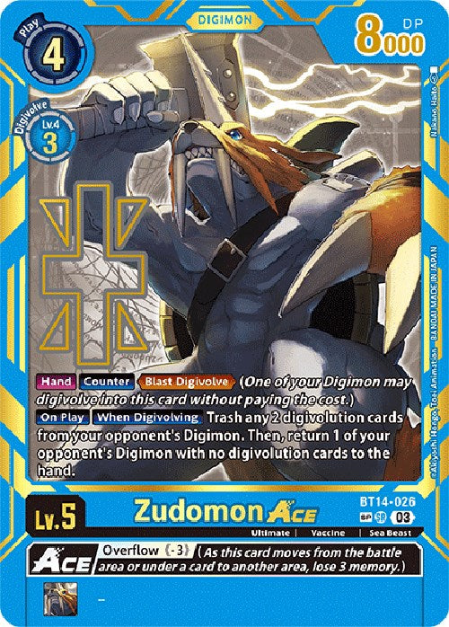 Zudomon ACE (Special Rare) [BT14-026 SP] [Exceed Apocalypse] Foil