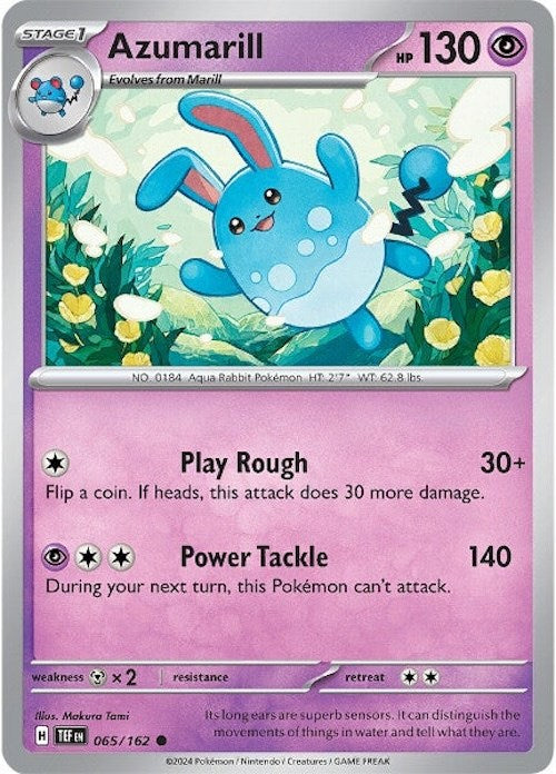 Azumarill [65/162] - (Temporal Forces) Reverse Holofoil