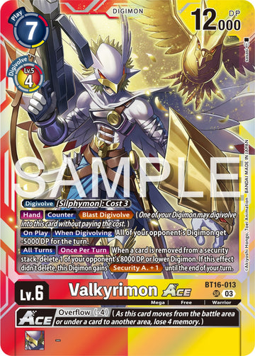 Valkyrimon ACE [BT16-013 SR] [Beginning Observer] Foil