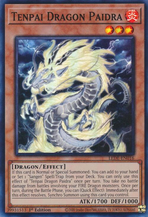 Tenpai Dragon Paidra [LEDE-EN016] - (Super Rare) 1st Edition