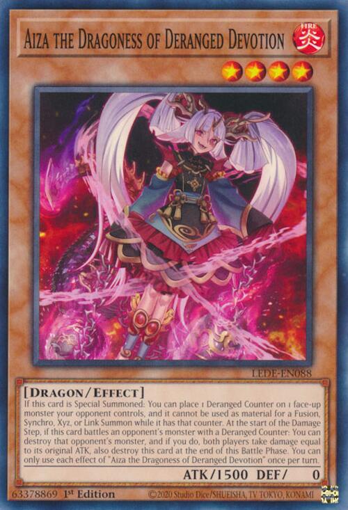 Aiza the Dragoness of Deranged Devotion [LEDE-EN088] - (Common) 1st Edition