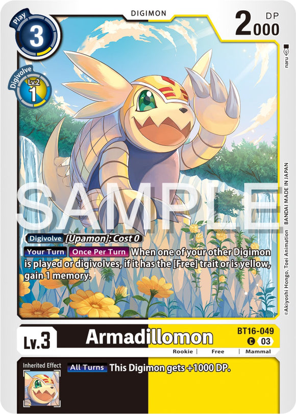Armadillomon [BT16-049-C] [Beginning Observer] Normal