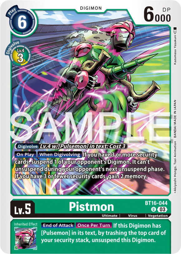 Pistmon [BT16-044-U] [Beginning Observer] Normal