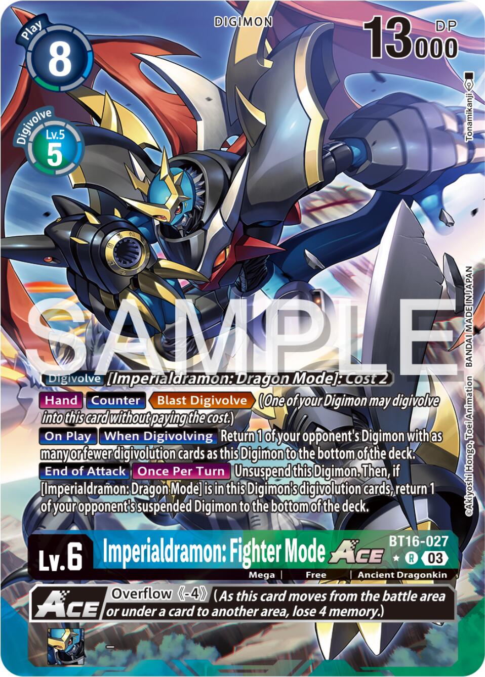 Imperialdramon: Fighter Mode ACE (Alternate Art) [BT16-027-R] [Beginning Observer] Foil