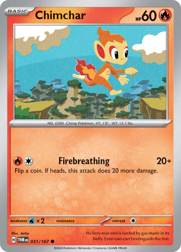 Chimchar [031/167] - (Twilight Masquerade) Reverse Holofoil