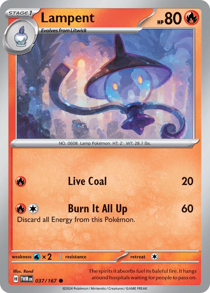 Lampent [37/167] - (Twilight Masquerade) Reverse Holofoil