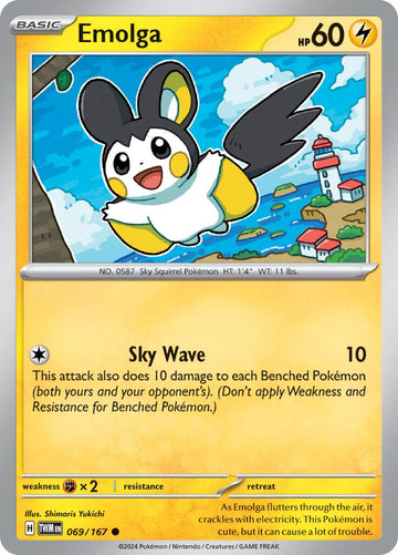 Emolga [069/167] - (Twilight Masquerade) Reverse Holofoil