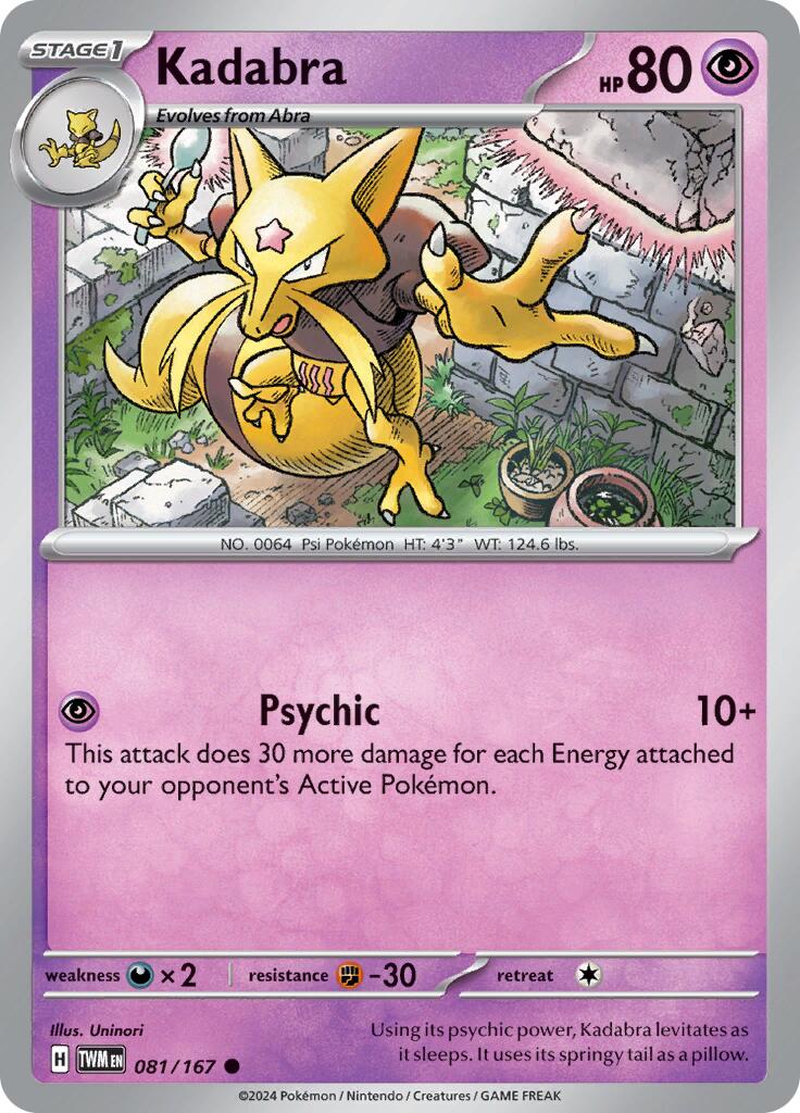 Kadabra [81/167] - (Twilight Masquerade) Reverse Holofoil