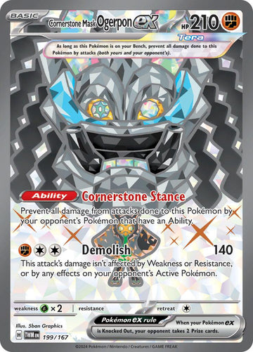 Cornerstone Mask Ogerpon ex [199/167] - (Twilight Masquerade) Holofoil