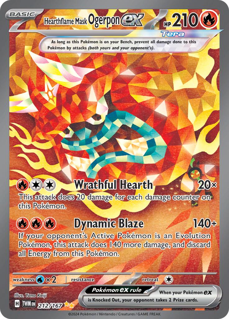 Hearthflame Mask Ogerpon ex [212/167] - (Twilight Masquerade) Holofoil