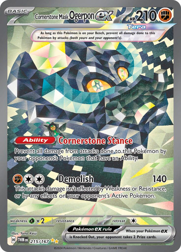 Cornerstone Mask Ogerpon ex [215/167] - (Twilight Masquerade) Holofoil