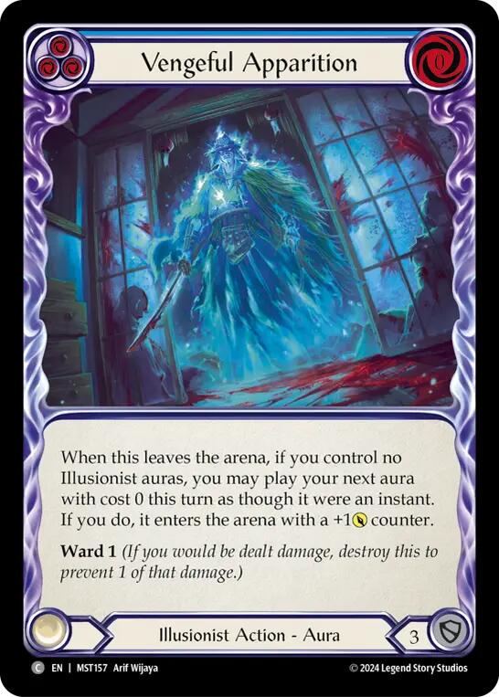 Vengeful Apparition (Blue) [MST157] (Part the Mistveil) Rainbow Foil