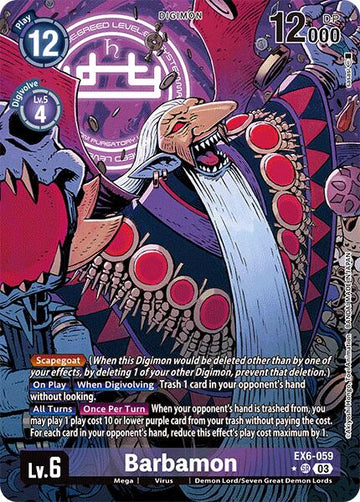Barbamon (Alternate Art) [EX6-059-SR] [Infernal Ascension] Foil