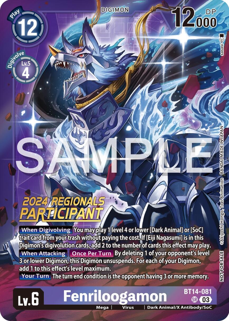 Fenriloogamon (2024 Regionals Participant) [BT14-081 SR] [Blast Ace] Foil