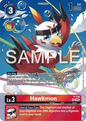 Hawkmon - P-119 (Digimon Adventure 02: The Beginning Set) [P-119 P] [Digimon Promotion Cards] Foil