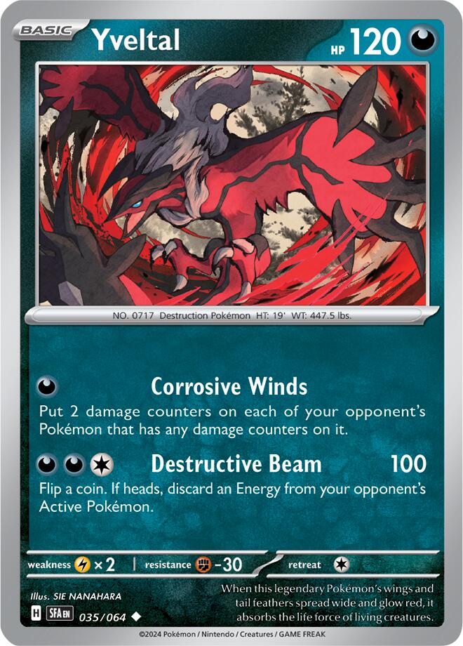 Yveltal [035/064] - (Shrouded Fable) Reverse Holofoil