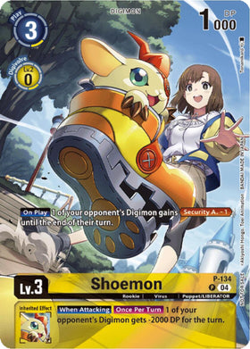 Shoemon (Digimon Liberator Promotion) (Textured) [P-134 P] [Digimon Promotion Cards] Foil
