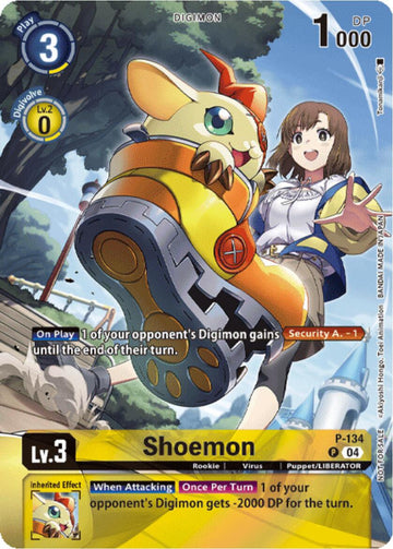 Shoemon (Digimon Liberator Promotion) (Textured) [P-134 P] [Digimon Promotion Cards] Foil