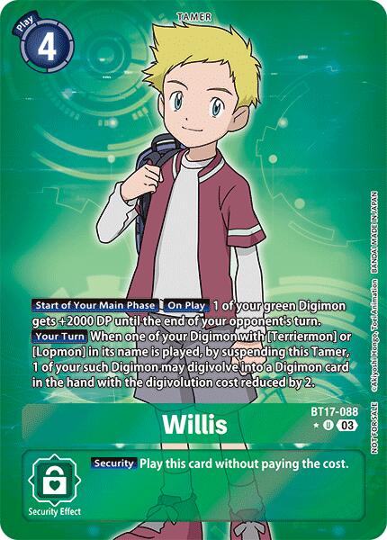 Willis (Box Promotion Pack: Secret Crisis) [BT17-088 U] [Secret Crisis] Foil