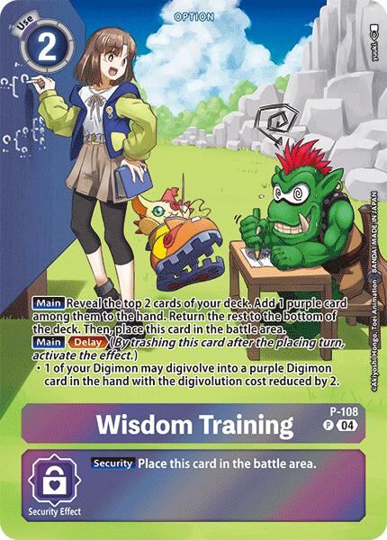 Wisdom Training (Starter Deck 19 Exclusive) [P-108 P] [Digimon Promotion Cards] Foil