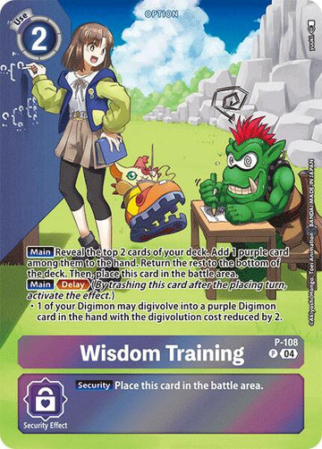 Wisdom Training (Starter Deck 19 Exclusive) [P-108 P] [Digimon Promotion Cards] Foil